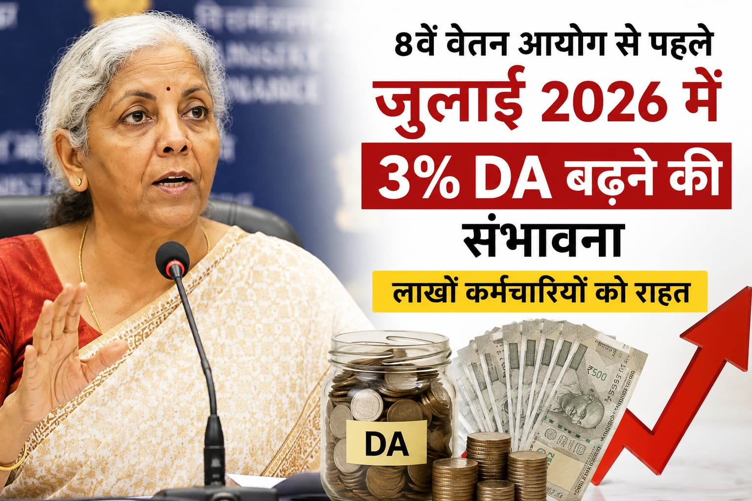 8th Pay Commission: जुलाई से बढ़ सकता है DA, कर्मचारियों को मिल सकती है बड़ी राहत! जानें वेतन आयोग पर क्या है नया अपडेट